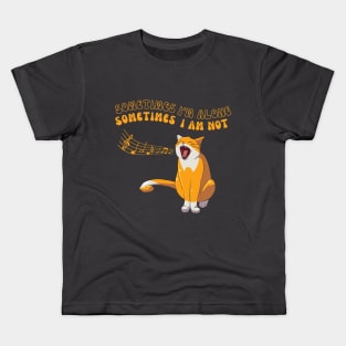 Sometimes I'm Alone (Lonely Cat) Kids T-Shirt